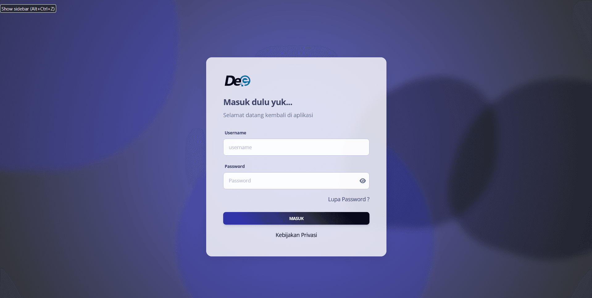 Dee Client (Dashboard Website / Merchant Panel)